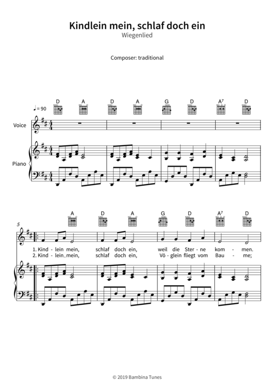 Kindlein mein, schlaf doch ein Wiegenlied