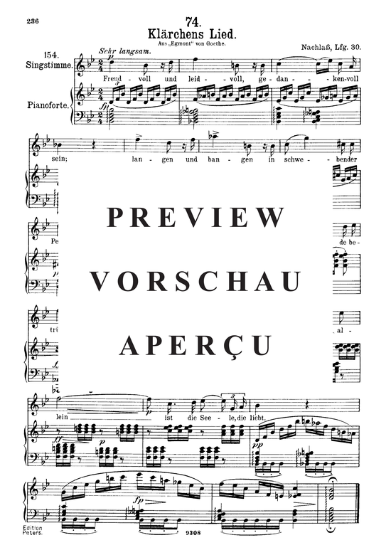 Kl rchens Lied D.210 (Gesang hoch + Klavier) (Klavier  Gesang hoch) von Franz Schubert