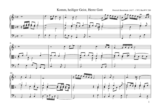 Komm heiliger Geist Herre Gott (BuxWV 200) (Orgel Solo) (Orgel Solo) von Dietrich Buxtehude