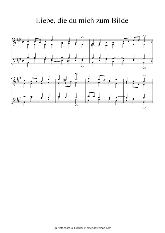 Liebe die du mich zum Bilde (Klavier Solo) (Klavier Solo) von Johann Ch. G. Stade (Hrsgb.) 1830
