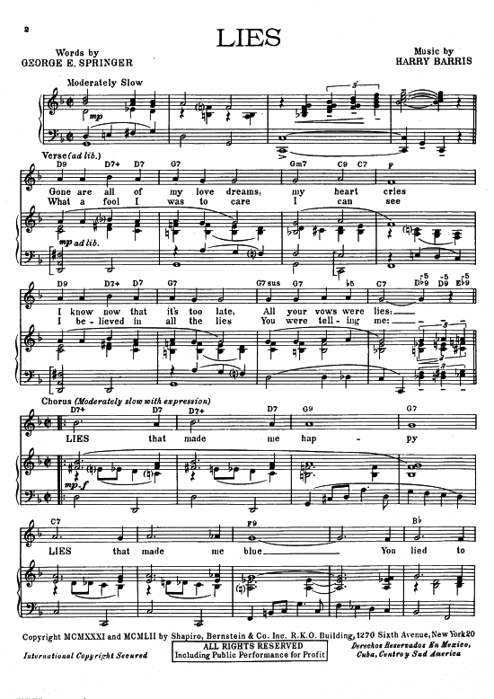 Lies (Klavier + Gesang) (Klavier Gesang  Gitarre) von Bing Crosby Gus Arnheim Gene Austin etc 