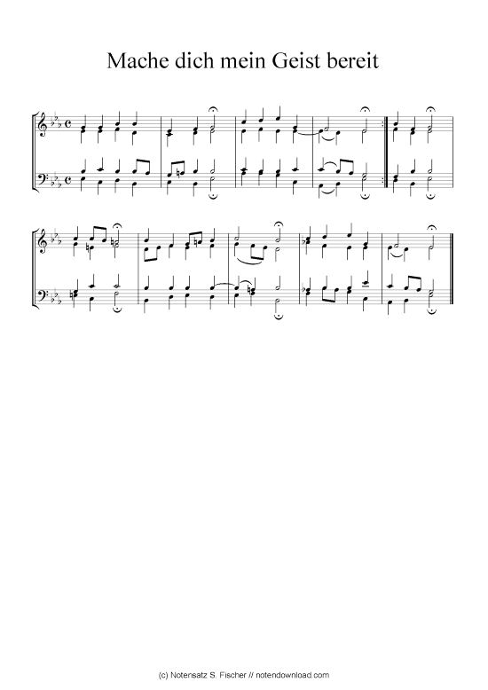 Mache dich mein Geist bereit (Klavier Solo) (Klavier Solo) von Johann Ch. G. Stade (Hrsgb.) 1830