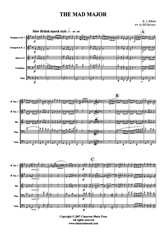 March of the Times (Tuba-Ensemble EEETTT) (Ensemble (Blechbl ser)) von Kenneth Friedrich