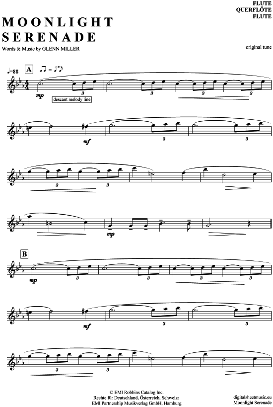 Moonlight Serenade (Querfl te) (Querfl te) von Glenn Miller and his Orchestra