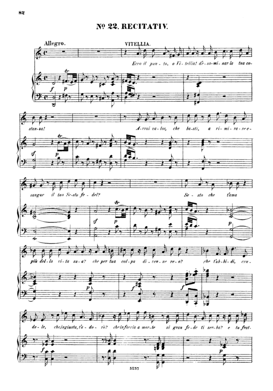 Non piu di fiori vaghe catene (Klavier + Sopran Solo) (Klavier  Sopran) von W. A. Mozart (K.621)