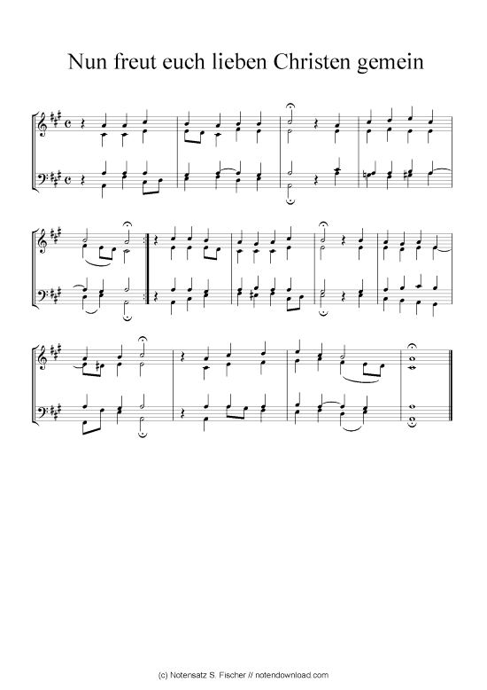 Nun freut euch lieben Christen gemein (Klavier Solo) (Klavier Solo) von Johann Ch. G. Stade (Hrsgb.) 1830