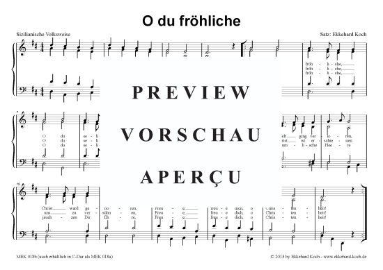 O du fr hliche D-Dur (Orgel Solo) (Orgel Solo) von Ekkehard Koch