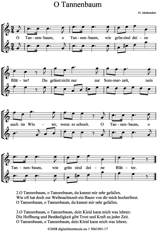 O Tannenbaum 2x AltSaxophon PDF Noten von Weihnachtslied sehr leicht
