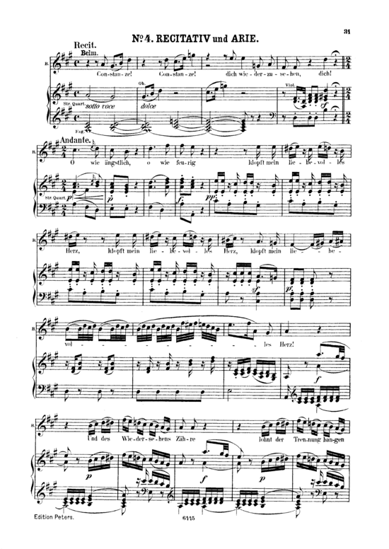 O wie ngstlich (Klavier + Tenor Solo) (Klavier  Tenor) von W. A. Mozart (K.384)