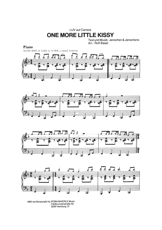 One More Little Kissy (Combo-Band) (Combo Band (mit 6 Bl ser)) von Luv