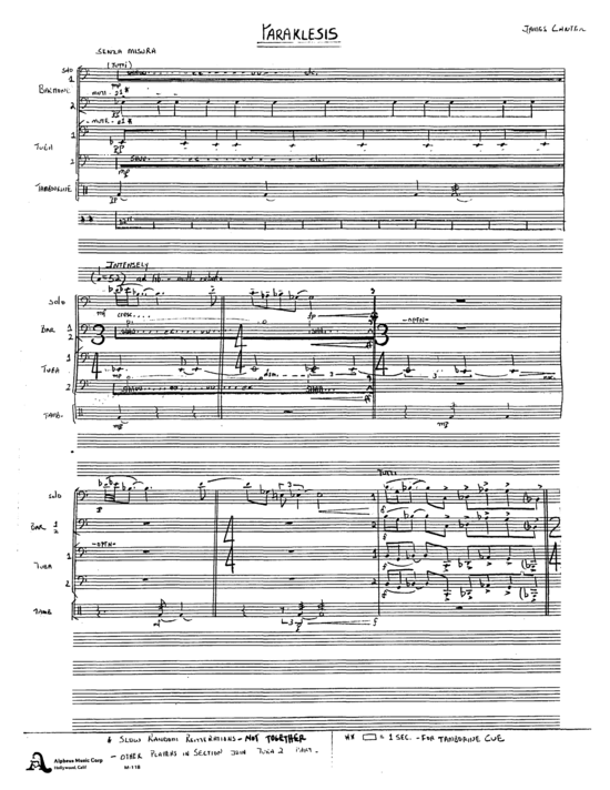 Paraklesis Tuba Quartett EETT PDF Noten von James Canter in TEP10138E