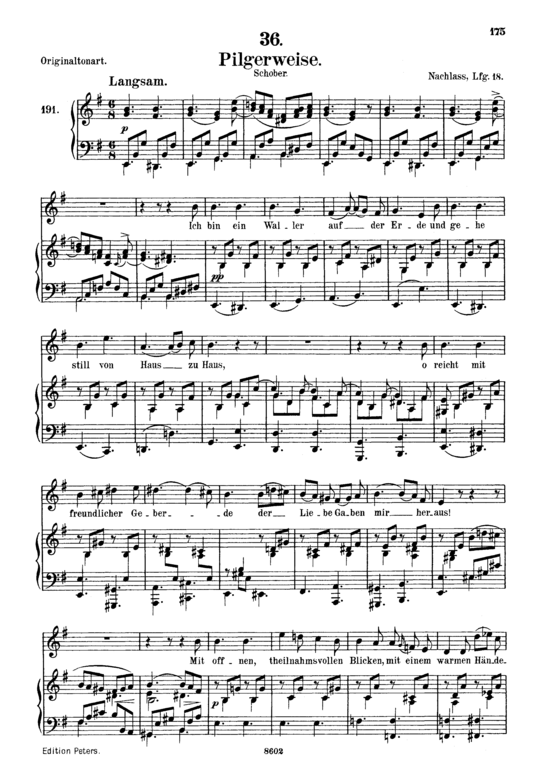 Pilgerweise D.789 (Gesang mittel + Klavier) (Klavier  Gesang mittel) von Franz Schubert