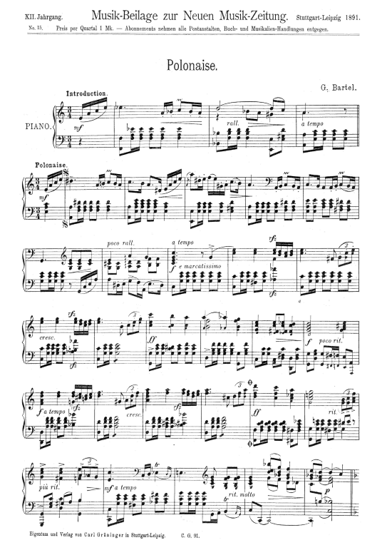 Polonaise (Klavier Solo) (Klavier Solo) von G nther Bartel