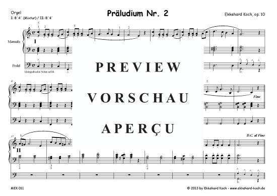 Pr ludium Nr. 2 (Orgel Solo) (Orgel Solo) von Ekkehard Koch