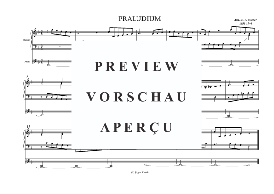 Pr ludium (Orgel Solo) (Orgel Solo) von Joh.-C.-F. Fischer 1656-1746