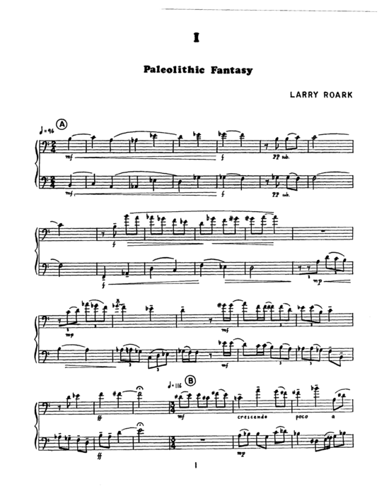 Primordial Suite (Euphonium Duett) (Duett (Blech Brass)) von Larry Roark