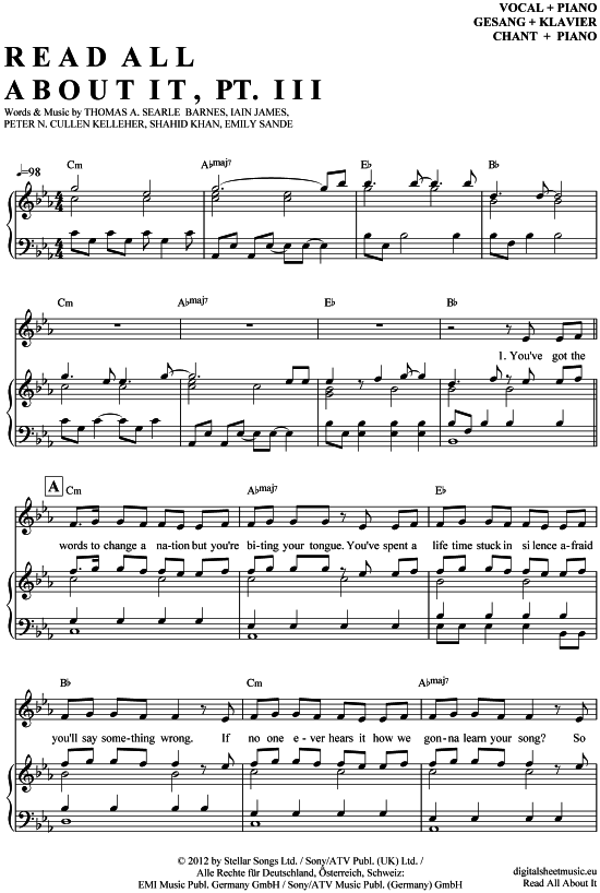 Read all about it pt. Read all about it pt. Read all about it pt. Emeli sande read all about. Read all about it ноты.