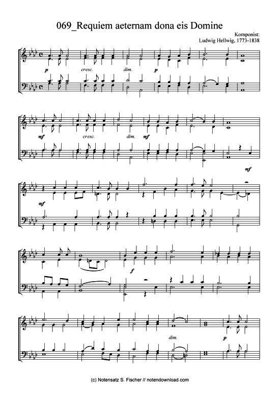 Requiem Aeternam Dona Eis Domine Requiem aeternam dona eis Domine Posaunenchor - PDF Noten von Ludwig