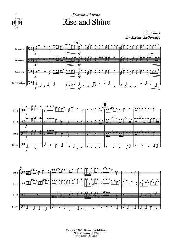 Rise and Shine (Posaunen-Quartett) (Quartett (Posaune)) von Traditional