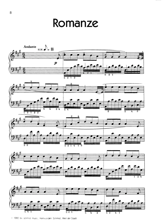 Romanze (Klavier Solo) (Klavier Solo) von Hans-J rgen Schmid