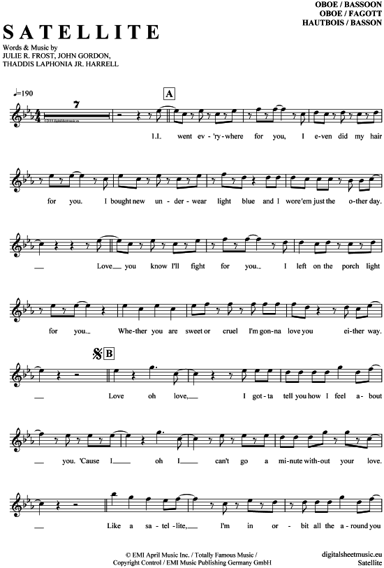 Satellite (Oboe  Fagott) (Oboe Fagott) von Lena Meyer-Landrut