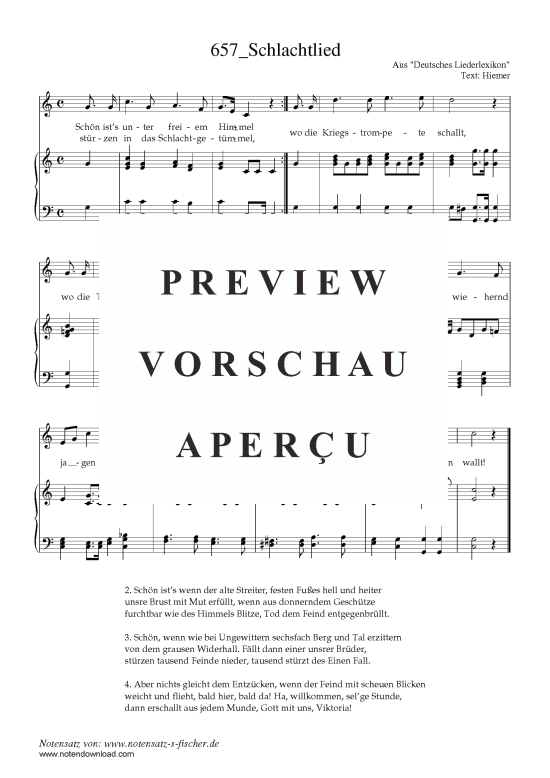 Schlachtlied (Klavier + Gesang) (Klavier  Gesang) von Aus Deutsches Liederlexikon A. H rtel (1865)