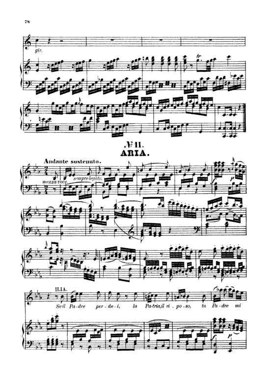 Se il padre perdei Klavier + Sopran Solo - PDF Noten von W. A. Mozart   in - NOD-S3739524