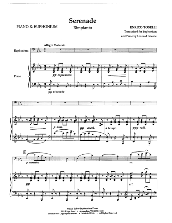 Enrico Toselli Toselli Serenade ubicaciondepersonas.cdmx.gob.mx