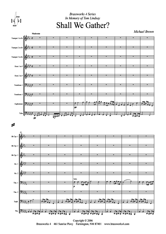 Shall We Gather (Brass Ensemble) (Ensemble (Blechbl ser)) von Michael Brown
