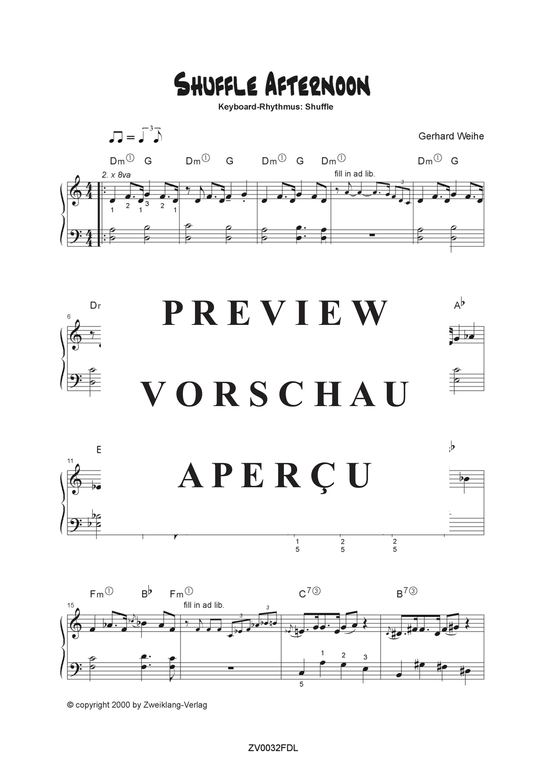 Shuffle Afternoon (Klavier Solo) (Klavier Solo) von Gerhard Weihe