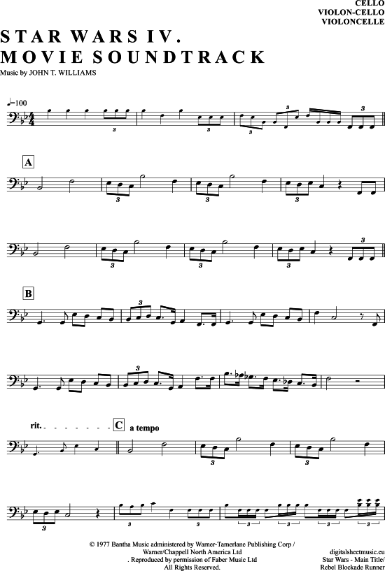 Cello star wars discount