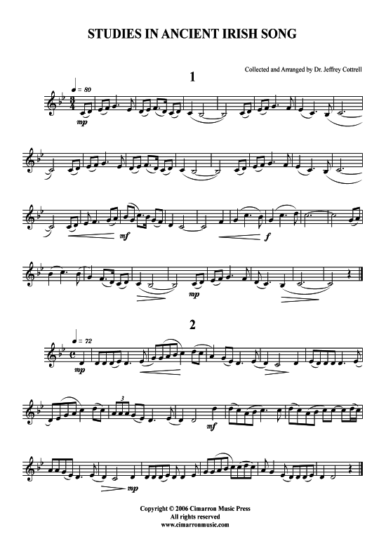 Studies in Ancient Irish Songs (Horn in F) (Horn in F) von Jeff Cottrell