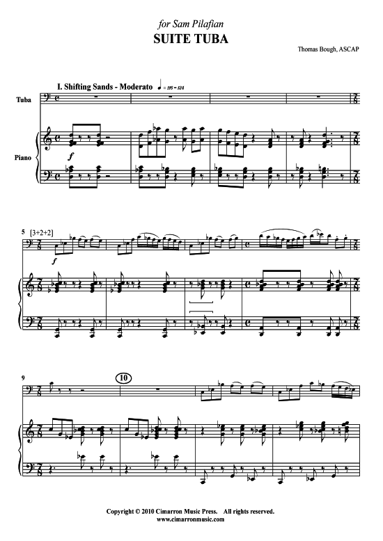 Suite Tuba (Tuba + Klavier) (Klavier  Tuba) von Tom Bough