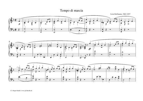 Tempo di marcia (Klavier Orgel Solo) (Klavier Solo) von L on B ellmann