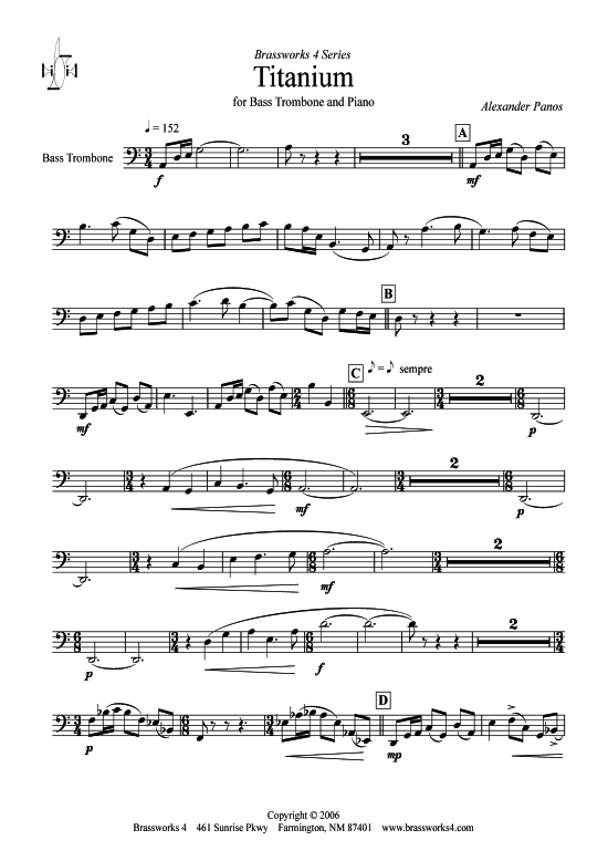 Titanium (Bass-Posaune + Klavier) (Klavier  Bass Posaune) von Alexander Panos