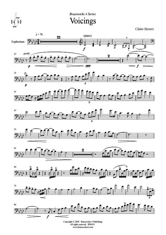 Voicings (Bariton-Pos + Klavier) (Klavier  Bariton (Posaune)) von Claire Sievers