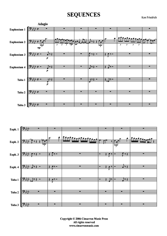 W.O.L. (With-Out Lyrics) (Tuba-Ensemble) (Ensemble (Blechbl ser)) von Kenneth Friedrich