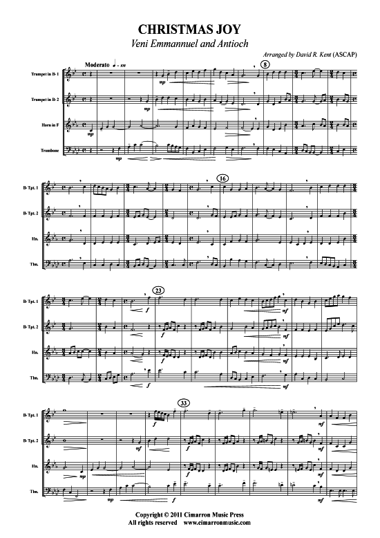 Weihnachtsfreude (2x Tromp in B Horn Pos Pos) (Quartett (Blech Brass)) von Weihnachten