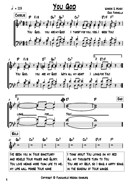 You God (Gemischter Chor) (Gemischter Chor) von Eike Formella (aus Songs for Gospel Vol. 3)