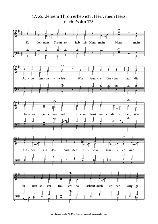 Zu deinem Thron erheb ich  Herr mein Herz (Gemischter Chor) (Gemischter Chor) von Psalme des Kantons Schaffhausen (1867)
