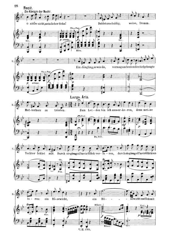 Zum Leiden bin ich auserkoren (Klavier + Koloratur Sopran) (Klavier  Sopran) von W. A. Mozart (K.620)