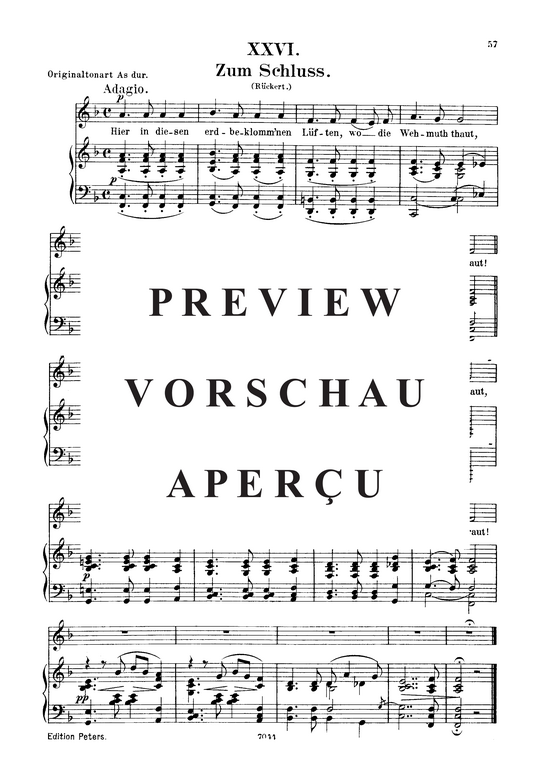 Zum Schluss Op.25 No.26 (Gesang tief + Klavier) (Klavier  Gesang tief) von Robert Schumann