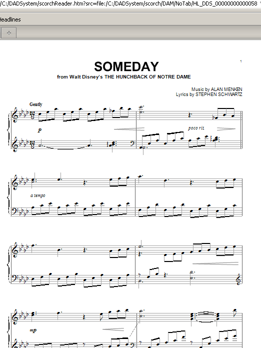 Someday (from The Hunchback Of Notre Dame) (Piano Solo) von All-4-One