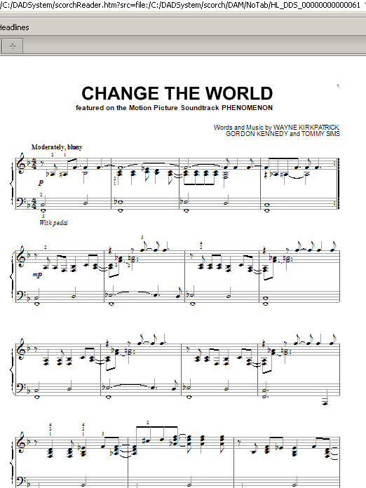 Change The World (Piano Solo) von Eric Clapton