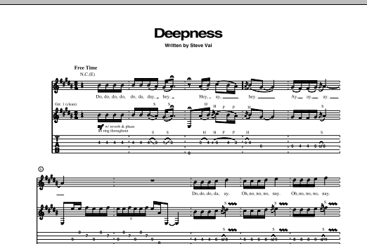 Deepness (Guitar Tab) von Steve Vai