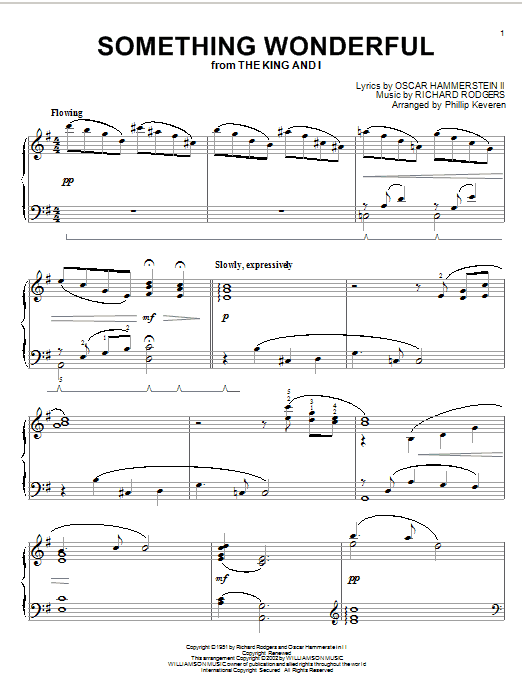 Something Wonderful (arr. Phillip Keveren) (Piano Solo) von Rodgers & Hammerstein