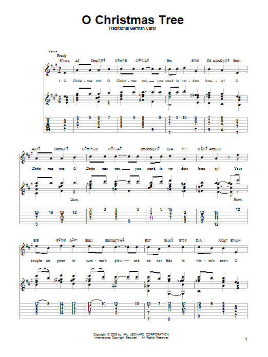O Christmas Tree (Solo Guitar) von Traditional