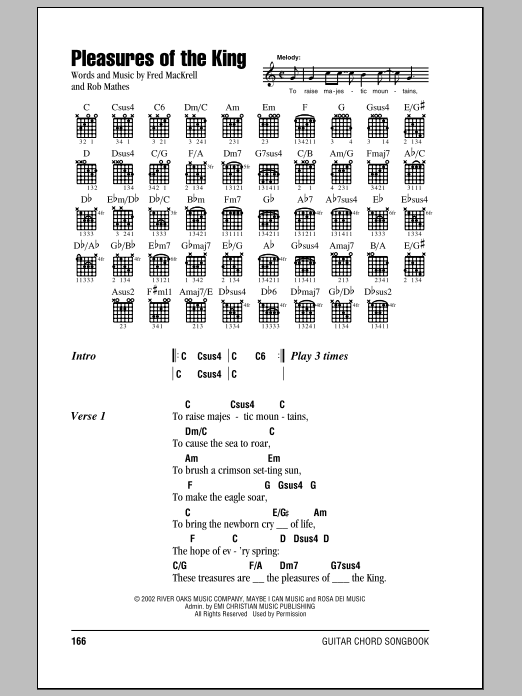 Pleasures Of The King (Guitar Chords/Lyrics) von Steve Green