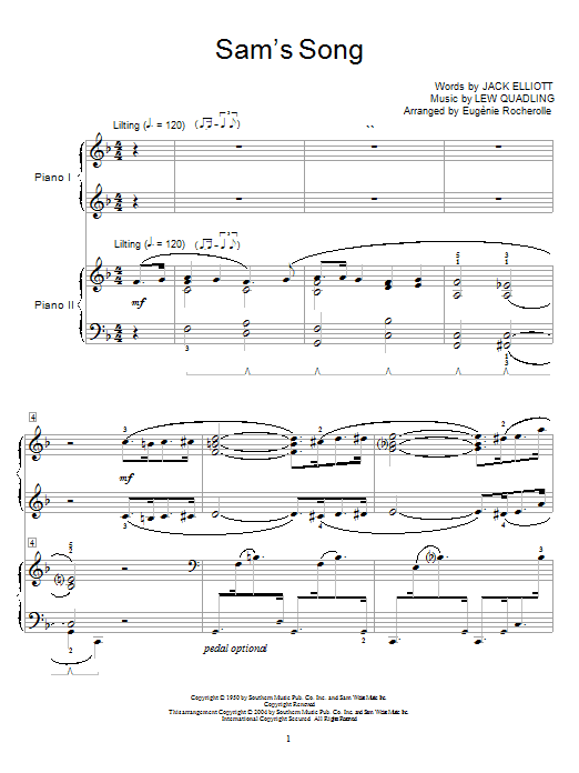 Sam's Song (Piano Duet) von Bing Crosby