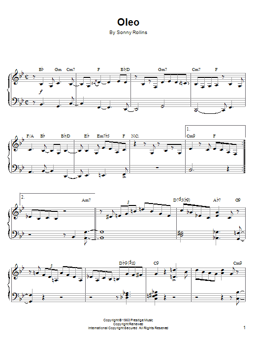 Oleo (Piano Solo) von John Coltrane